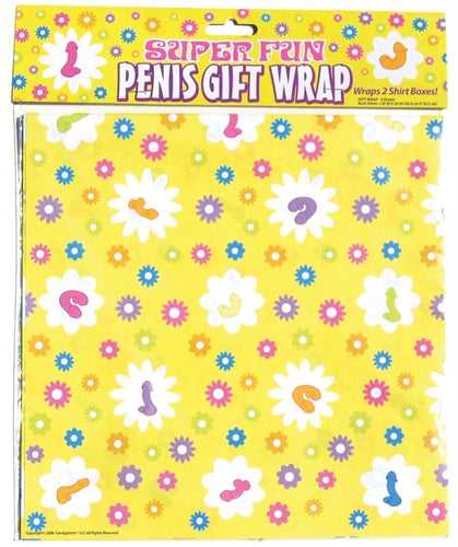 Super Fun Penis Gift Wrap - 2 Sheets Luxe Ember Essentials
