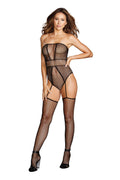 Teddy Bodystocking - One Size - Black Luxe Ember Essentials