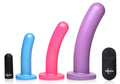 Triple Peg 28x Vibrating Silicone Dildo Set With Remote Luxe Ember Essentials