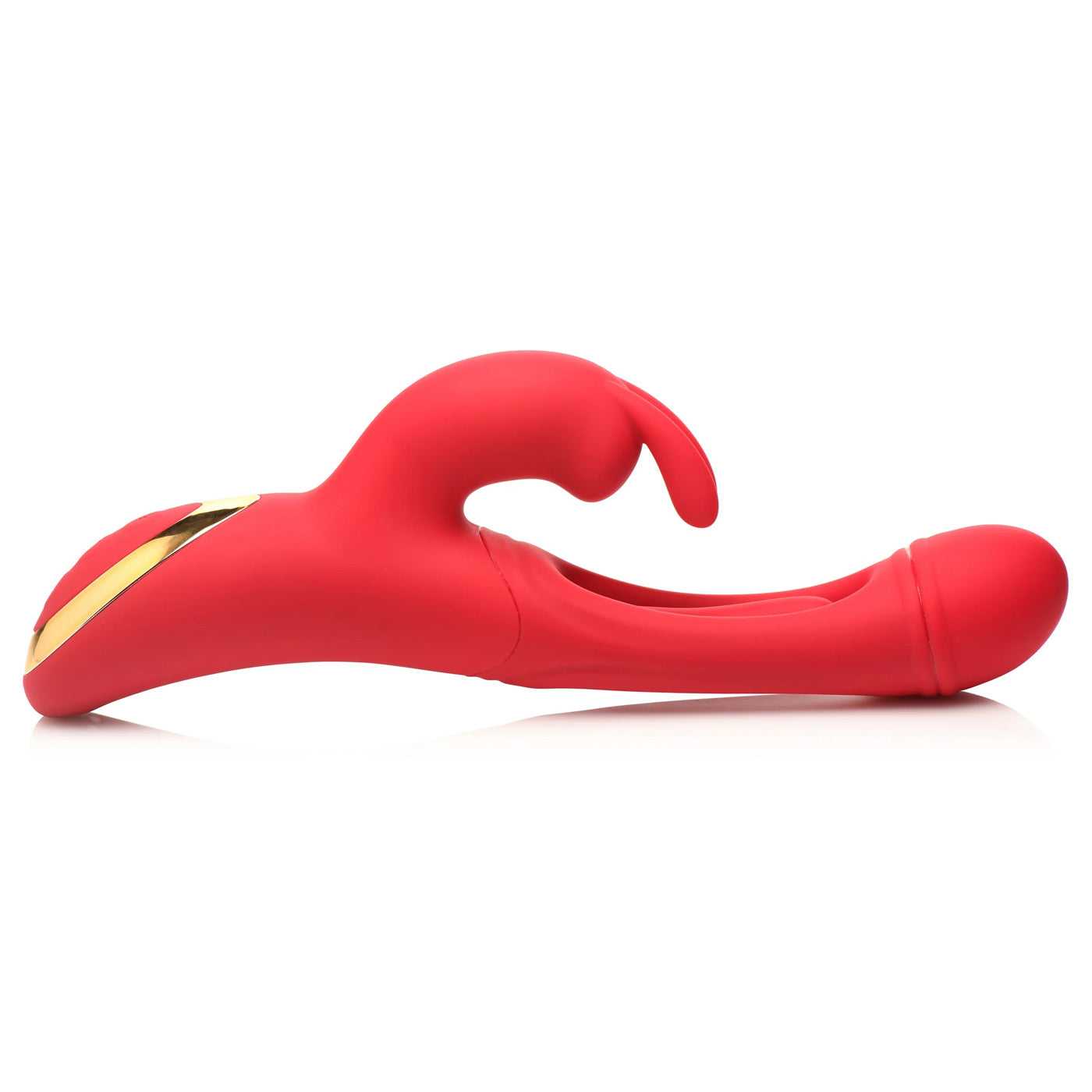 Rabbit Flick Flicking Silicone Rabbit Vibrator - Red Luxe Ember Essentials