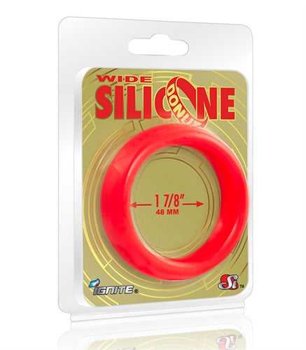 Wide Silicone Donut - Red - 1.88-Inch Diameter Luxe Ember Essentials