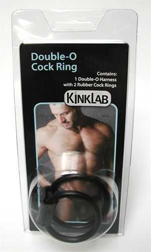 Double-O Cock Ring Rubber Luxe Ember Essentials