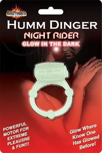 Humm Dinger Night Rider Glow-in-the-Dark Vibrating Penis Ring - Each Luxe Ember Essentials