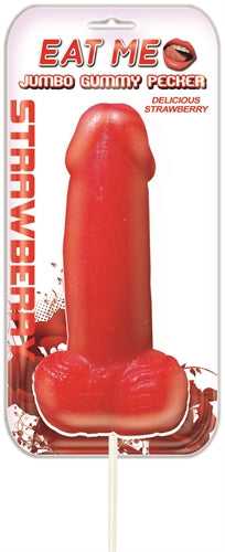 Eat Me Jumbo Gummy Pecker - Strawberry Luxe Ember Essentials