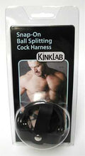 Leather Snap on Ball Splitting Cock Harness Luxe Ember Essentials