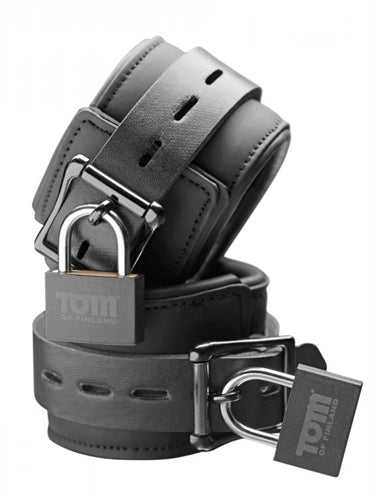Tom of Finland Neoprene Wrist Cuffs Luxe Ember Essentials