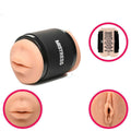 Mistress Double Shot Mouth and Pussy Stroker - Medium Luxe Ember Essentials