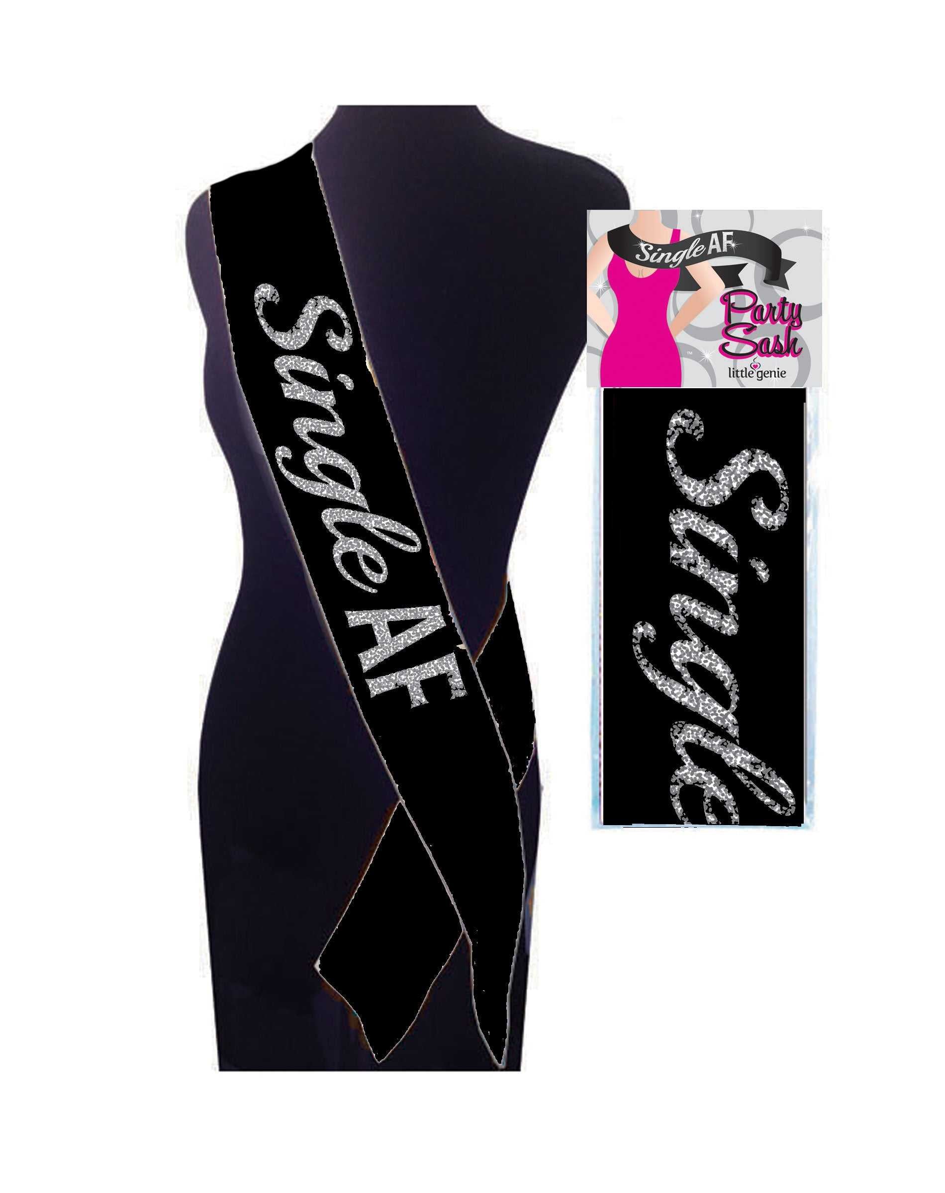 Single Af Sash - Black Luxe Ember Essentials