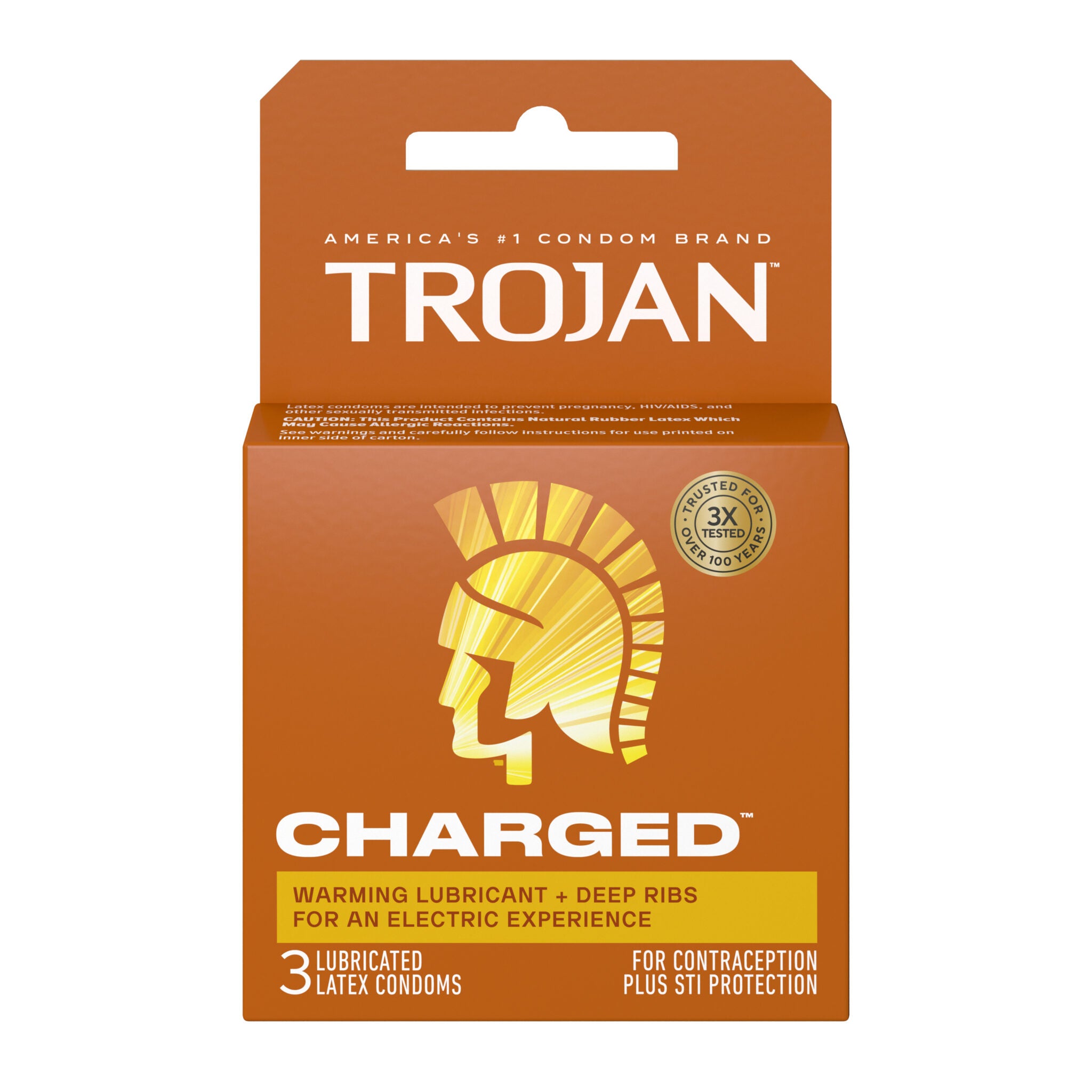 "Trojan Intensified Charged Orgasmic Pleasure Condoms - 3 Pack TJ95701"
