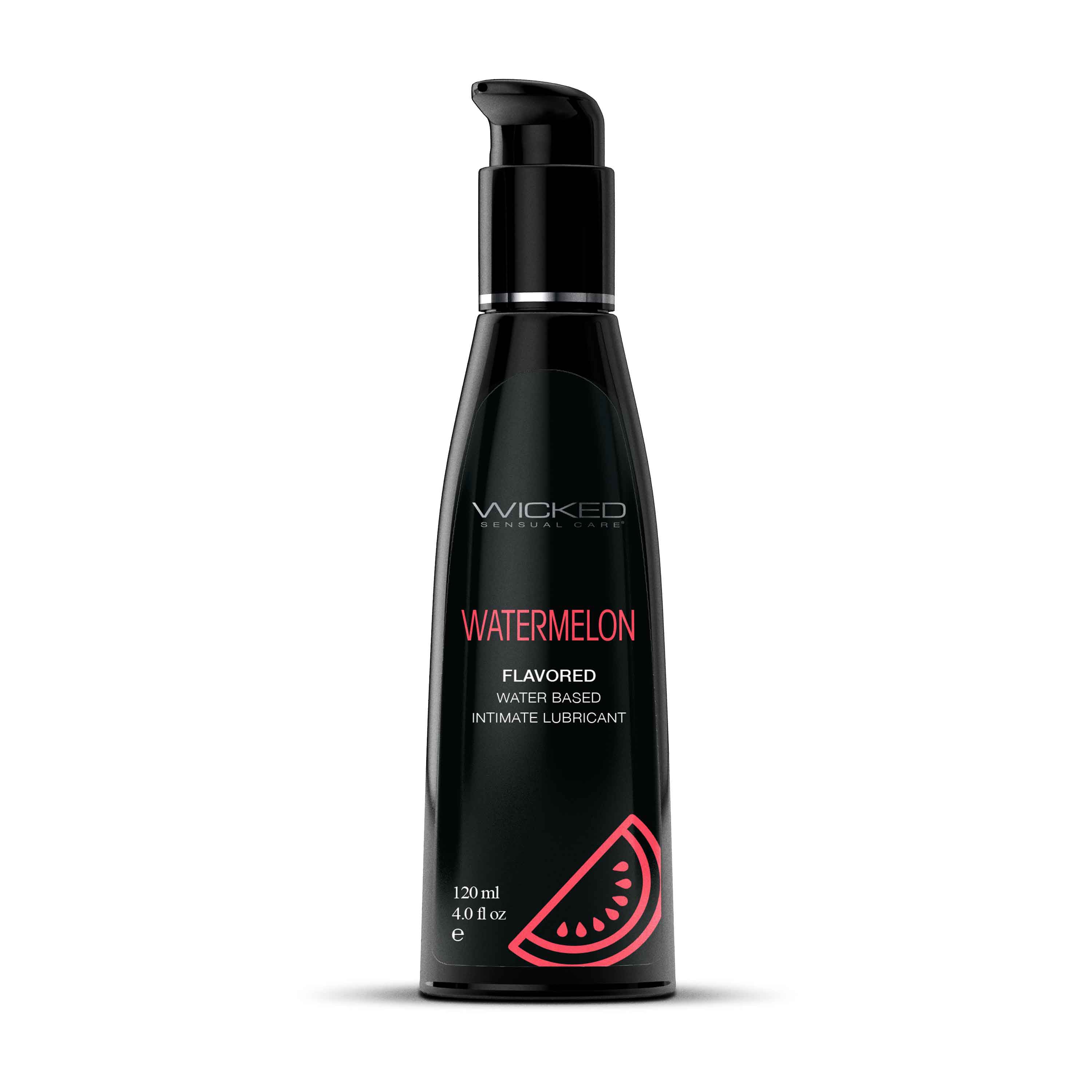 Aqua Watermelon Flavored Water Based Intimate Lubricant - 4 Fl. Oz. Luxe Ember Essentials