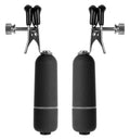 Vibrating Nipple Clamps - Black Luxe Ember Essentials