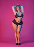 Sexy Time Triangle Bra and Cheeky Short Set - Black -L/xl Luxe Ember Essentials