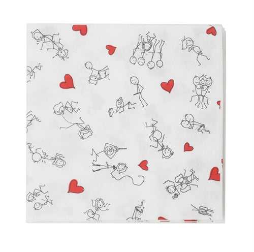 Stick Figure Style Napkins 8 Pack Luxe Ember Essentials