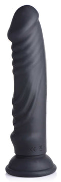 E-Stim and Vibrating Dildo With Remote - Black Luxe Ember Essentials