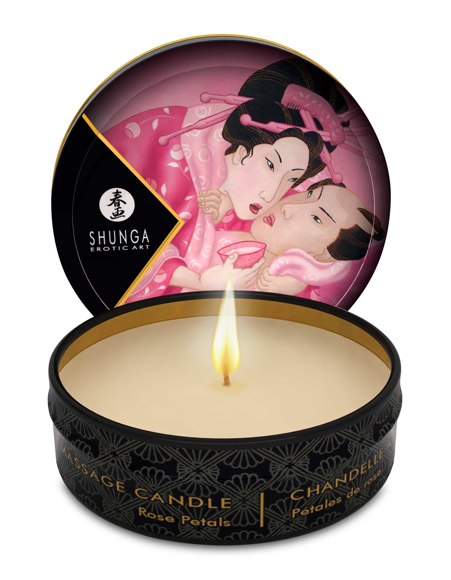 Mini Massage Candle - Aphrodisia - Roses Petals - 1 Fl. Oz. Luxe Ember Essentials