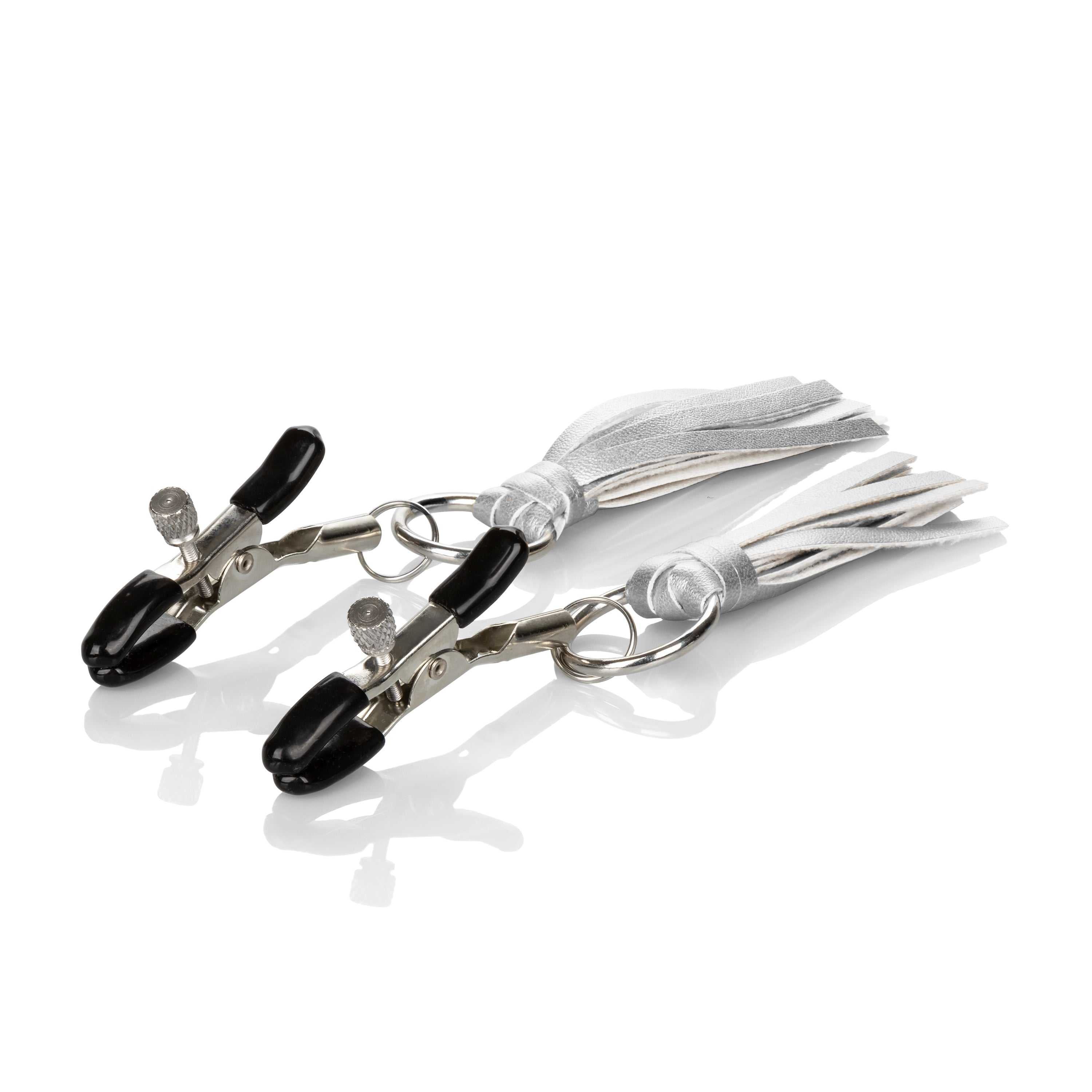 Nipple Play Playful Tassels Nipple Clamps - Silver Luxe Ember Essentials