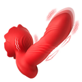 "Bl Thrusting Silicone Vibrator Red AH996"