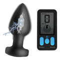 E-Stim and Vibrating Anal Plug - Black Luxe Ember Essentials