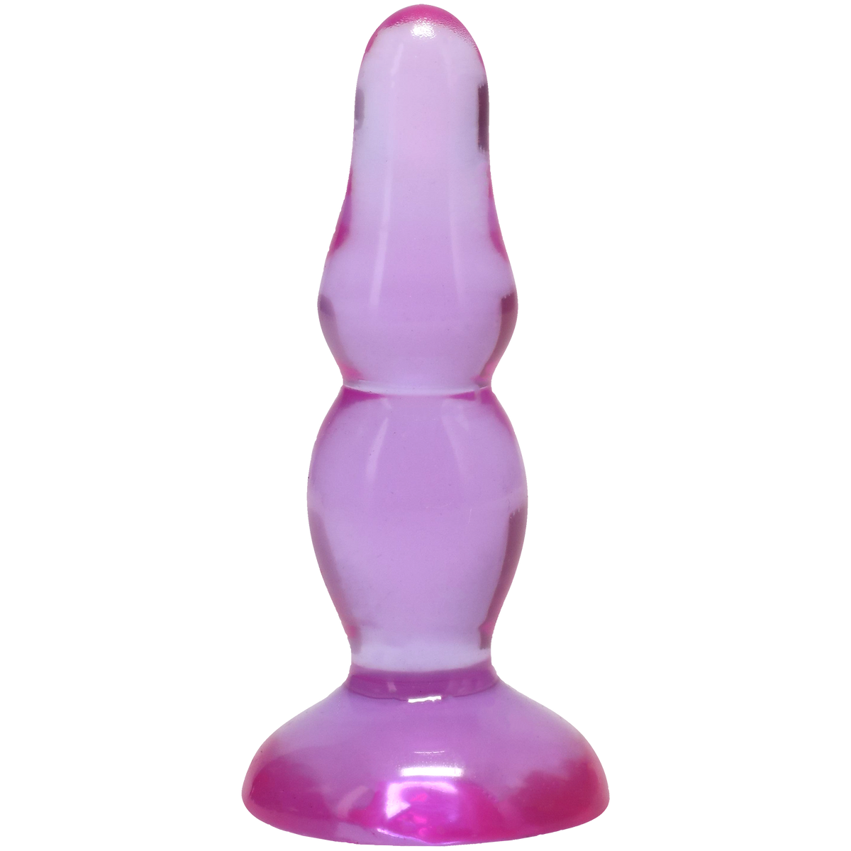 "Crystal Jellies - Novice Pop Plug - 4 Inch Purple DJ0283-18-CD"