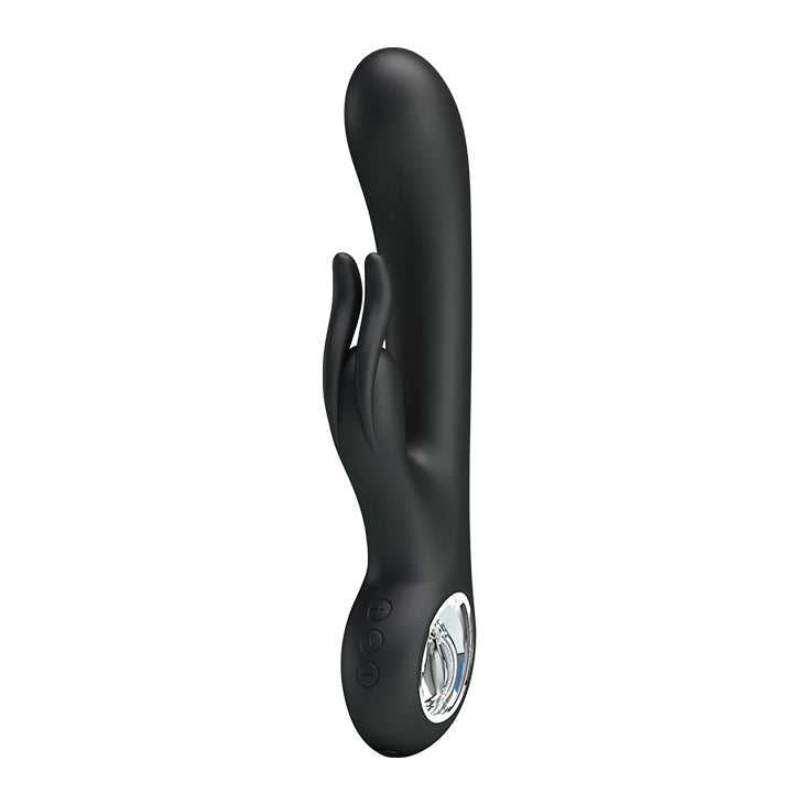 Pretty Love Carina 7 Function Rabbit Syle Vibrator - Black Luxe Ember Essentials
