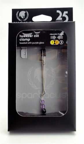 Adjustable Clit Clamp With Purple Beads Luxe Ember Essentials
