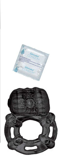 Vibrating Ring Black Pulsating Erection Keeper - Black Luxe Ember Essentials