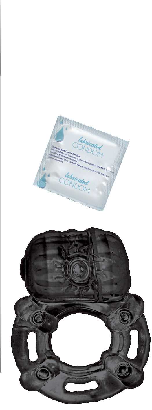 Vibrating Ring Black Pulsating Erection Keeper - Black Luxe Ember Essentials