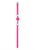 Ball Gag With Leather Straps - Pink Luxe Ember Essentials