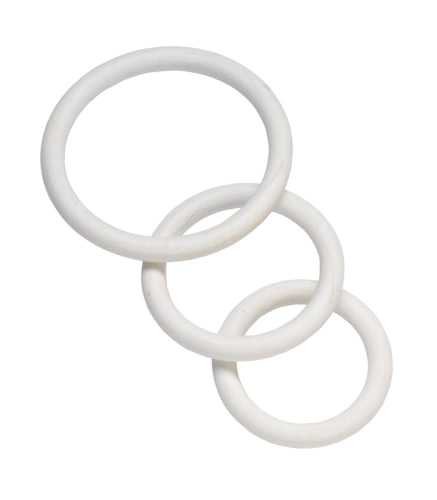 Nitrile Cock Ring Set - White Luxe Ember Essentials