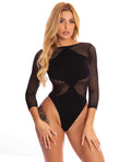 Pink Lipstick - Definitive Diva Bodysuit - One Size - Black Luxe Ember Essentials