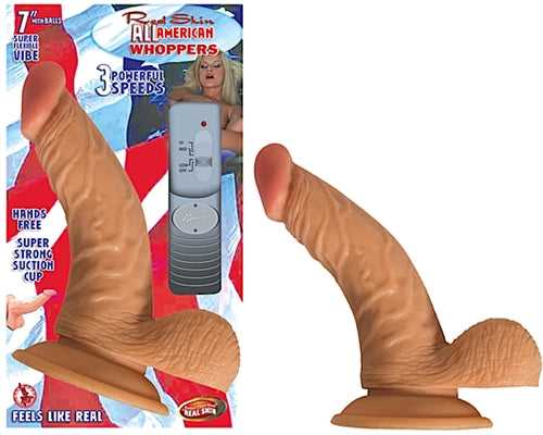 All American Whopper 7 in With Balls Flesh Luxe Ember Essentials