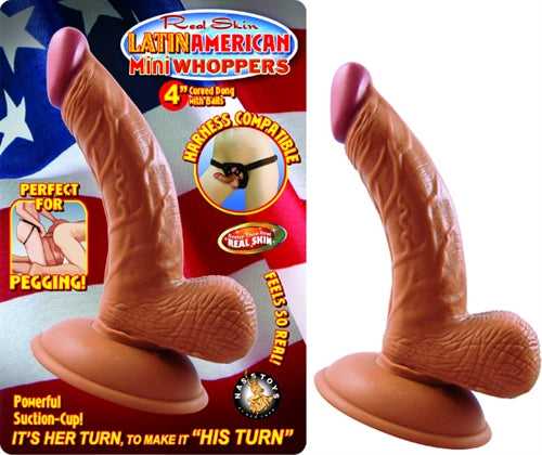 Latin American Mini Whoppers 4-Inch Curved Dong With Balls - Latin - Latin Luxe Ember Essentials