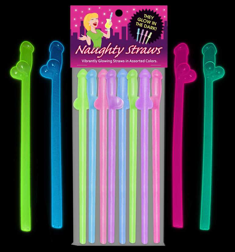 Glow-in-the-Dark Naughty Straws Luxe Ember Essentials