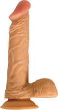 8 Inch Vibrating All American-Whopper With Balls Luxe Ember Essentials