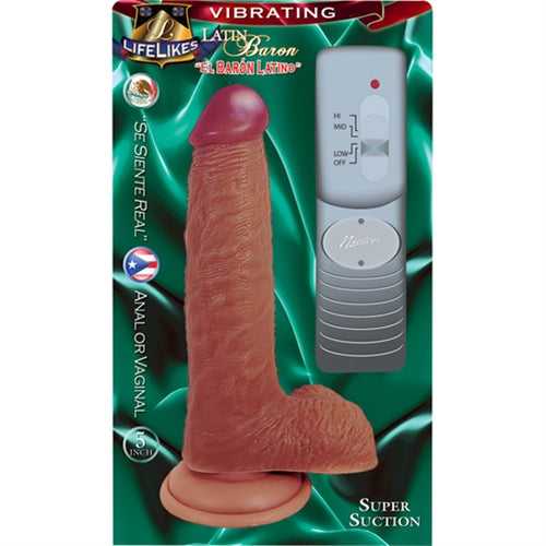 Lifelike Vibrating Latin Baron 5" Luxe Ember Essentials
