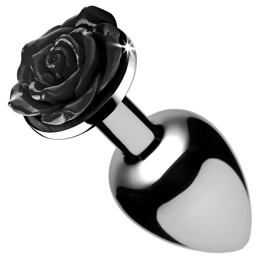 Black Rose Anal Plug - Medium Luxe Ember Essentials