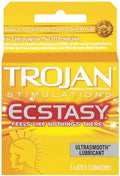 Trojan Ultra Ribbed Ecstasy - 3 Pack Luxe Ember Essentials