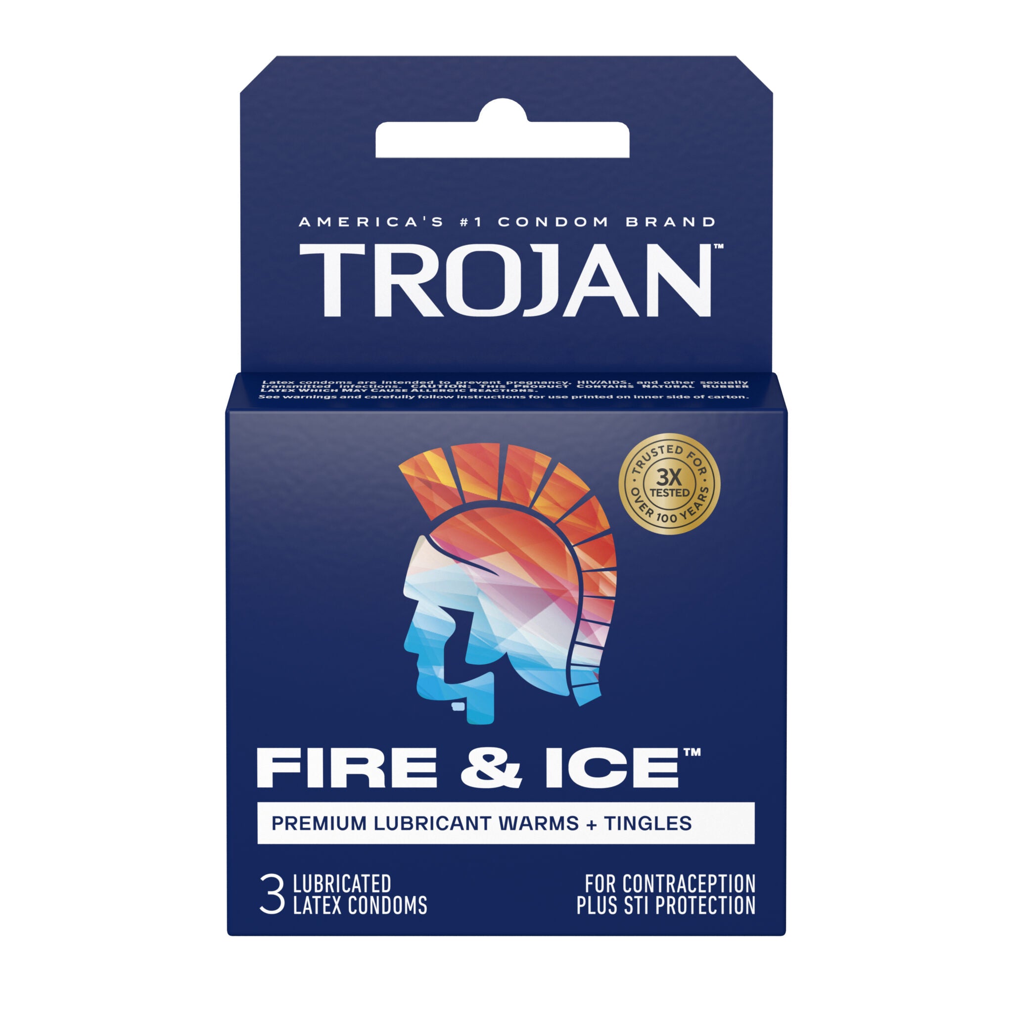 "Trojan Fire and Ice Dual Action Lubricated Condoms - 3 Pack TJ96003"