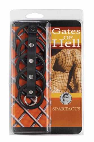 5 Ring Black Rubber Gates of Hell Luxe Ember Essentials