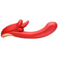 Lusty Licker Licking Silicone Vibrator - Red Luxe Ember Essentials
