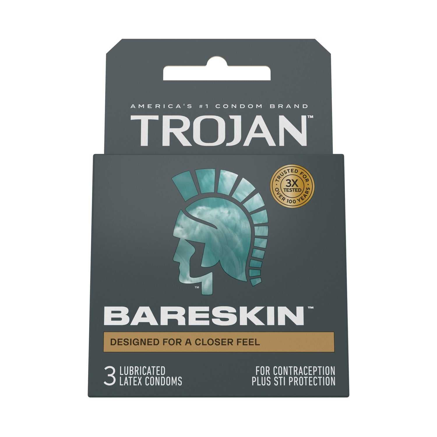 Trojan Sensitivity Bareskin Lubricated Condoms - 3 Pack Luxe Ember Essentials