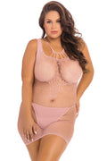 Absolutist Lace and Net Dress - Rose - Queen Size Luxe Ember Essentials
