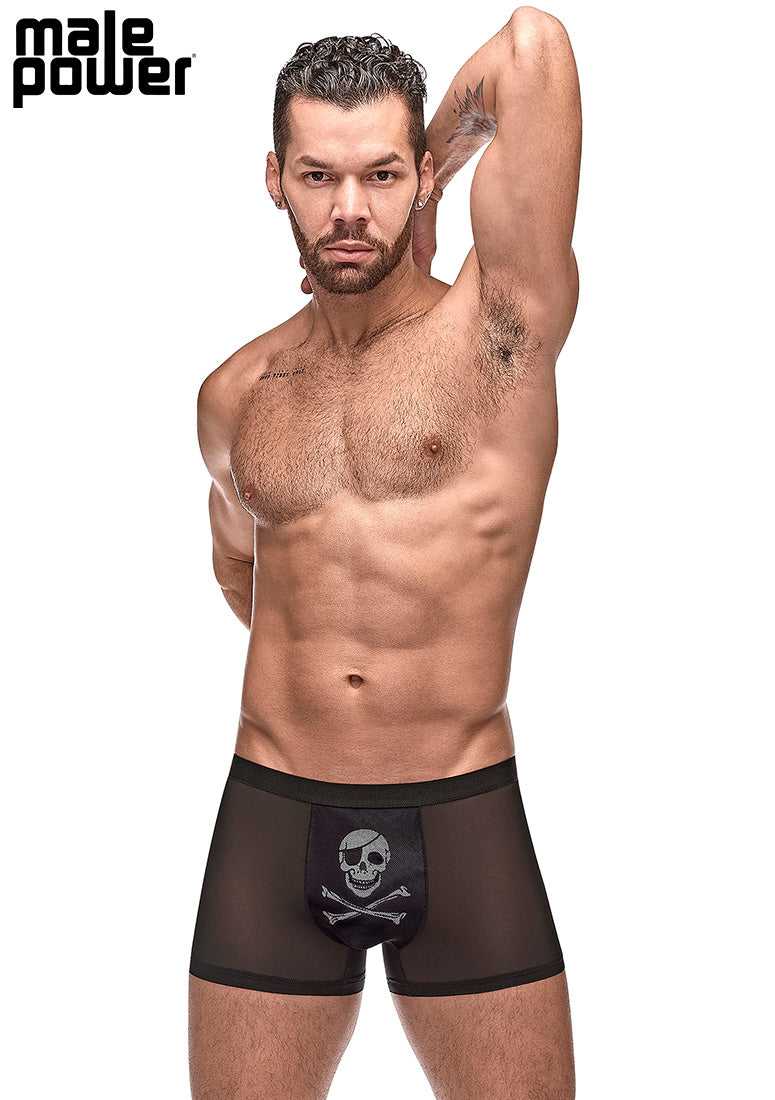 Private Screening Skull Pouch Short Black Luxe Ember Essentials