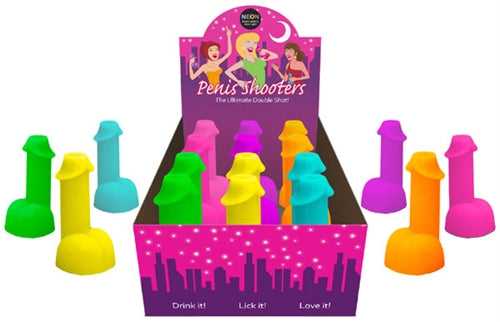 Neon Penis Shooters - 12 Piece Display Luxe Ember Essentials