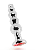 Rich R5 Silver Metal Plug - 4.9 Inch - Red Sapphire Luxe Ember Essentials