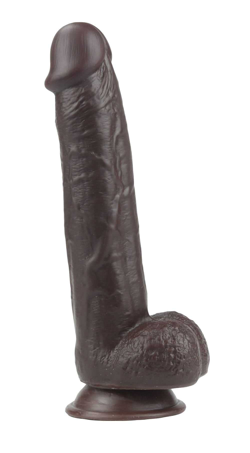 Real Skin 9" Dual Layer Dildo - Dark Brown Luxe Ember Essentials