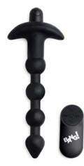Bang - Vibrating Silicone Anal Beads and Remote Black Luxe Ember Essentials