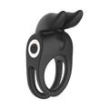 Enhancer Vibrating Rabbit C-Ring - Black Luxe Ember Essentials