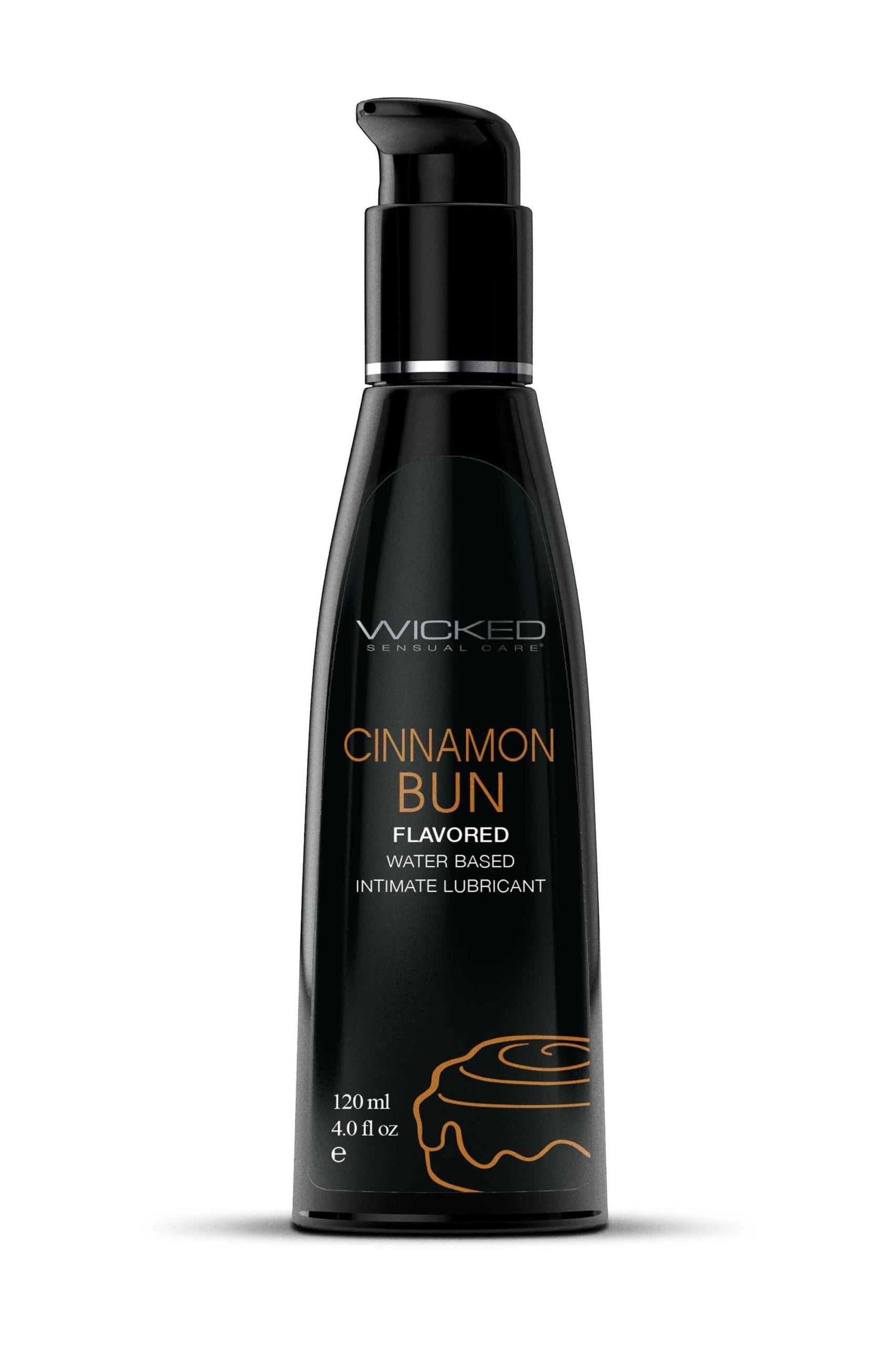 Aqua Cinnamon Bun Flavored Water Based Intimate Lubricant - 4 Fl. Oz. Luxe Ember Essentials