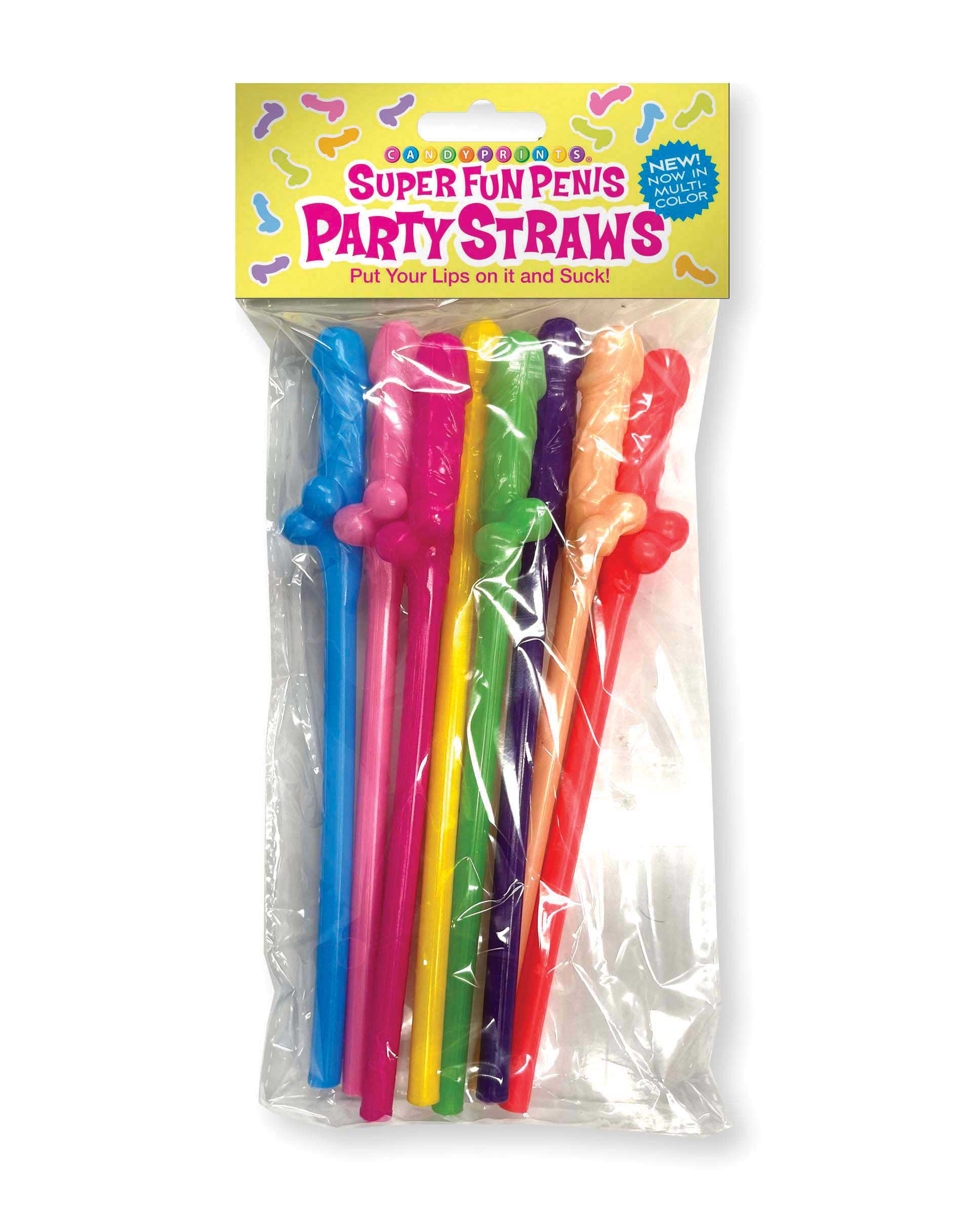 Super Fun Penis Straws - Multicolor Luxe Ember Essentials
